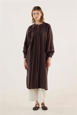 Kol Katmanlı Tensel Tunik Acı kahve