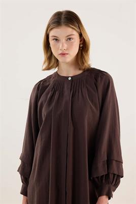 Kol Katmanlı Tensel Tunik Acı kahve