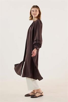 Kol Katmanlı Tensel Tunik Acı kahve