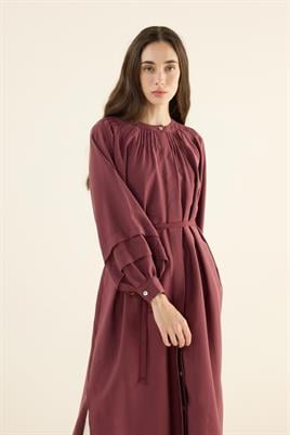 Kol Katmanlı Tensel Tunik Bordo