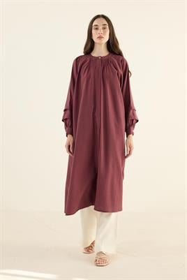 Kol Katmanlı Tensel Tunik Bordo