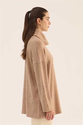 Kolları Düğmeli Kazak Vizon