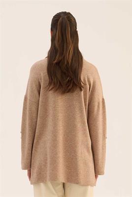 Kolları Düğmeli Kazak Vizon