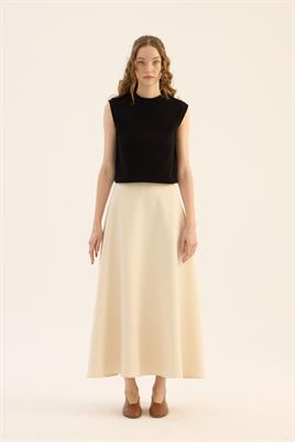 Kolsuz Triko Bluz Siyah