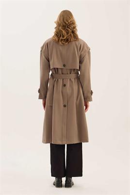 Kolu Çıkabilen Kaşe Kaban Vizon