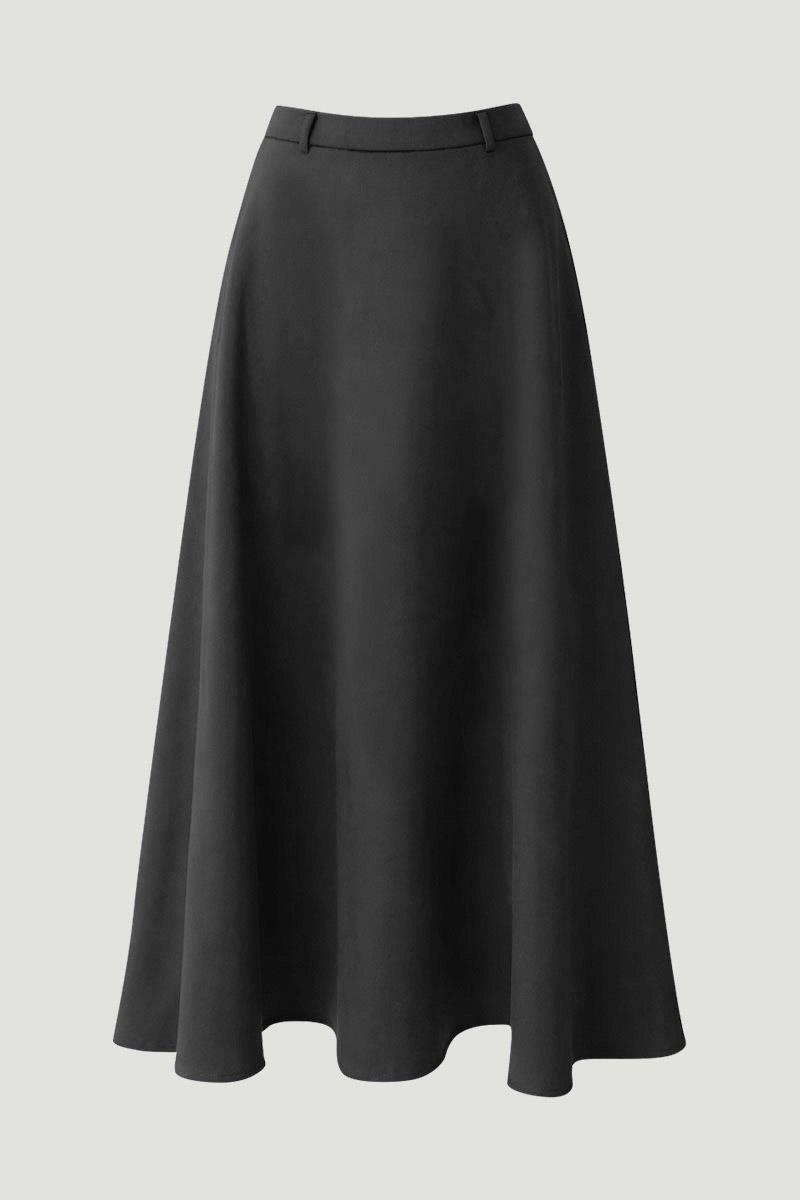 Köprülü Gabardin Etek Antrasit