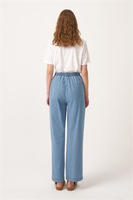 Lastikli Kot Pantolon Buz Mavisi