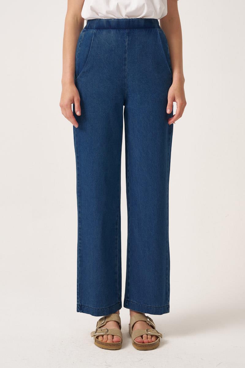 Lastikli Kot Pantolon Mavi