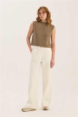 Loose Fit Jean Beyaz