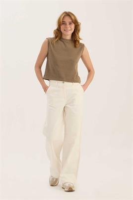 Loose Fit Jean Beyaz