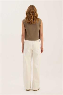 Loose Fit Jean Beyaz