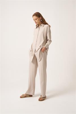 Manşeti Dikişli Gömlek Taş