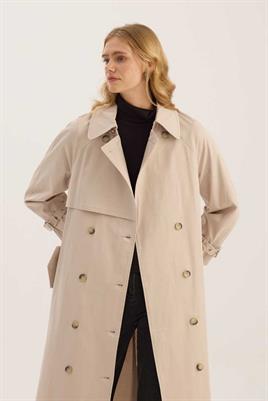 Metal Tokalı Trençkot Taş