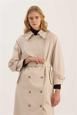 Metal Tokalı Trençkot Taş