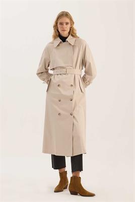 Metal Tokalı Trençkot Taş