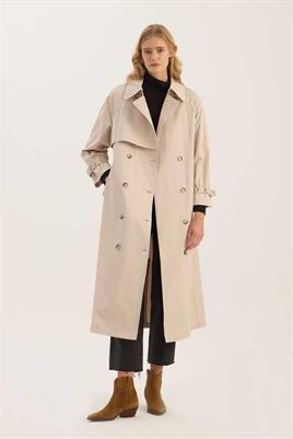 Metal Tokalı Trençkot Taş