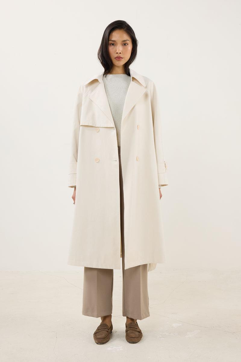 Midi Boy Trençkot Krem