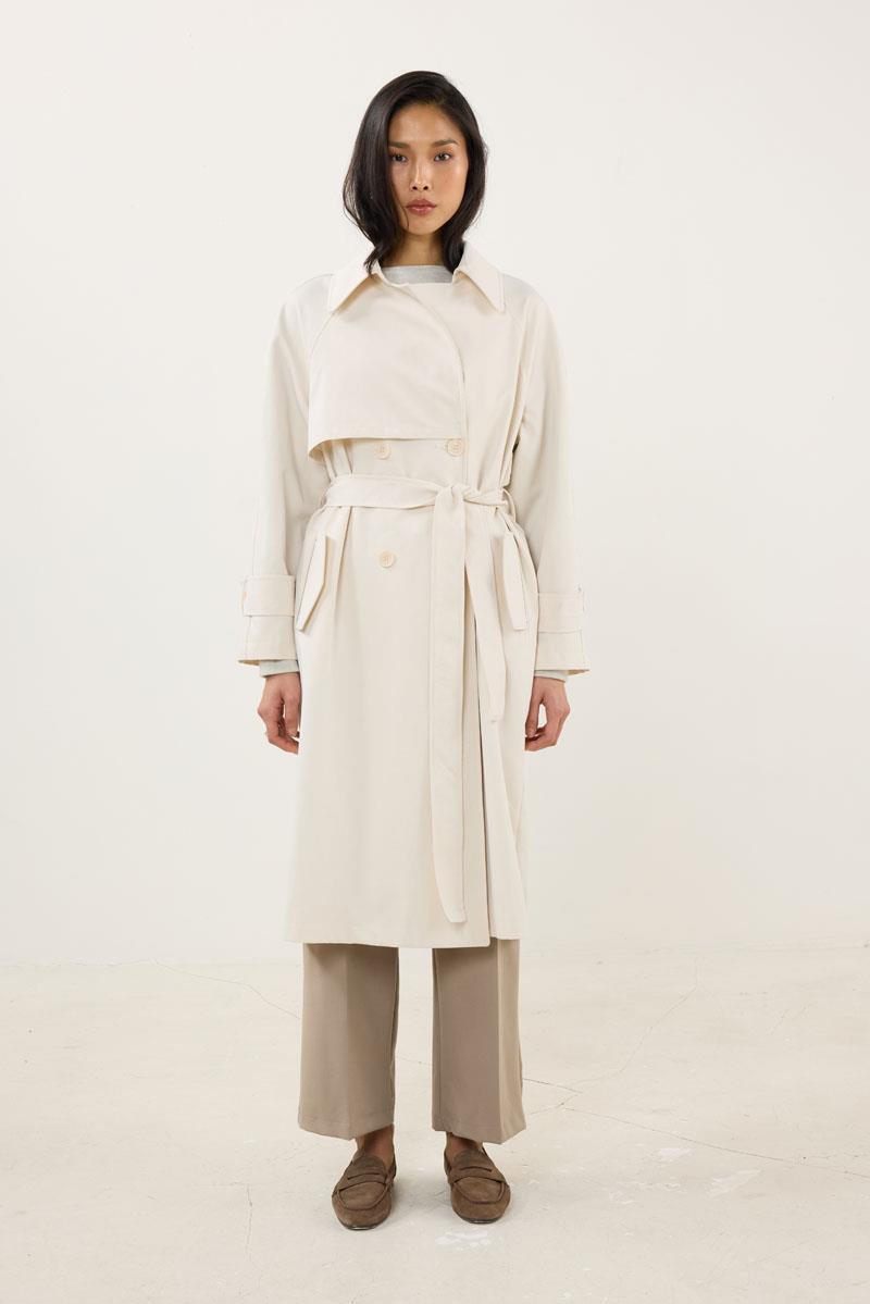 Midi Boy Trençkot Krem