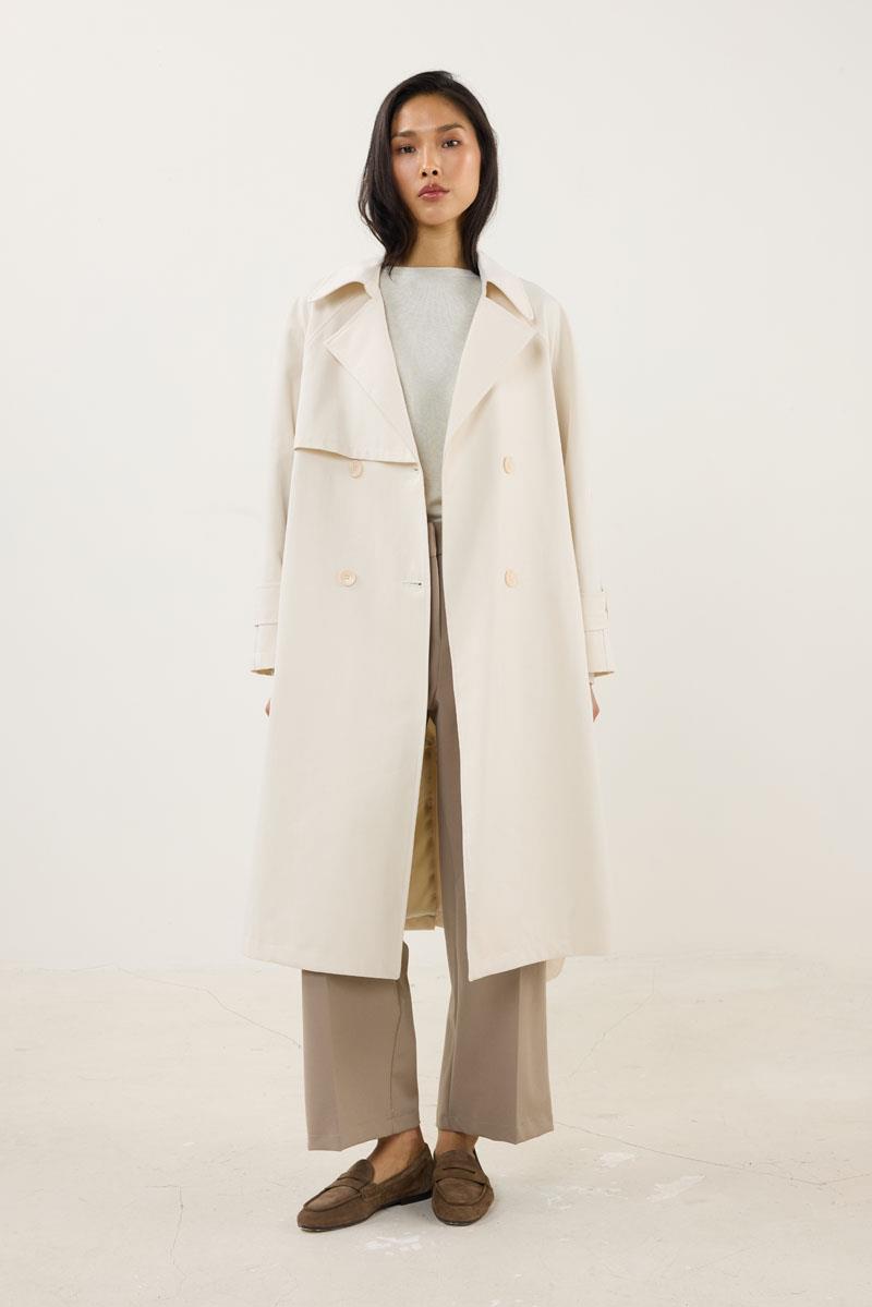 Midi Boy Trençkot Krem