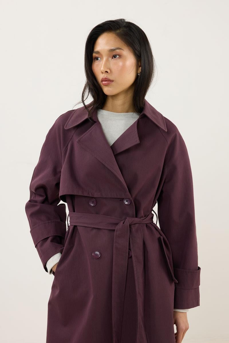 Midi Boy Trençkot Mürdüm