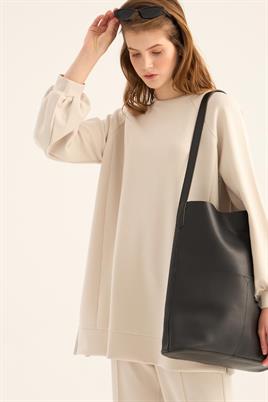 Modal Sweatshirt Taş