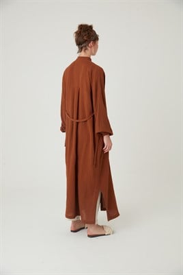 Müslin Gömlek Elbise Çikolata