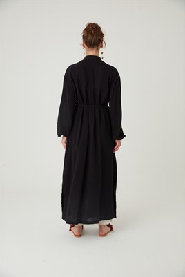 Müslin Gömlek Elbise Siyah