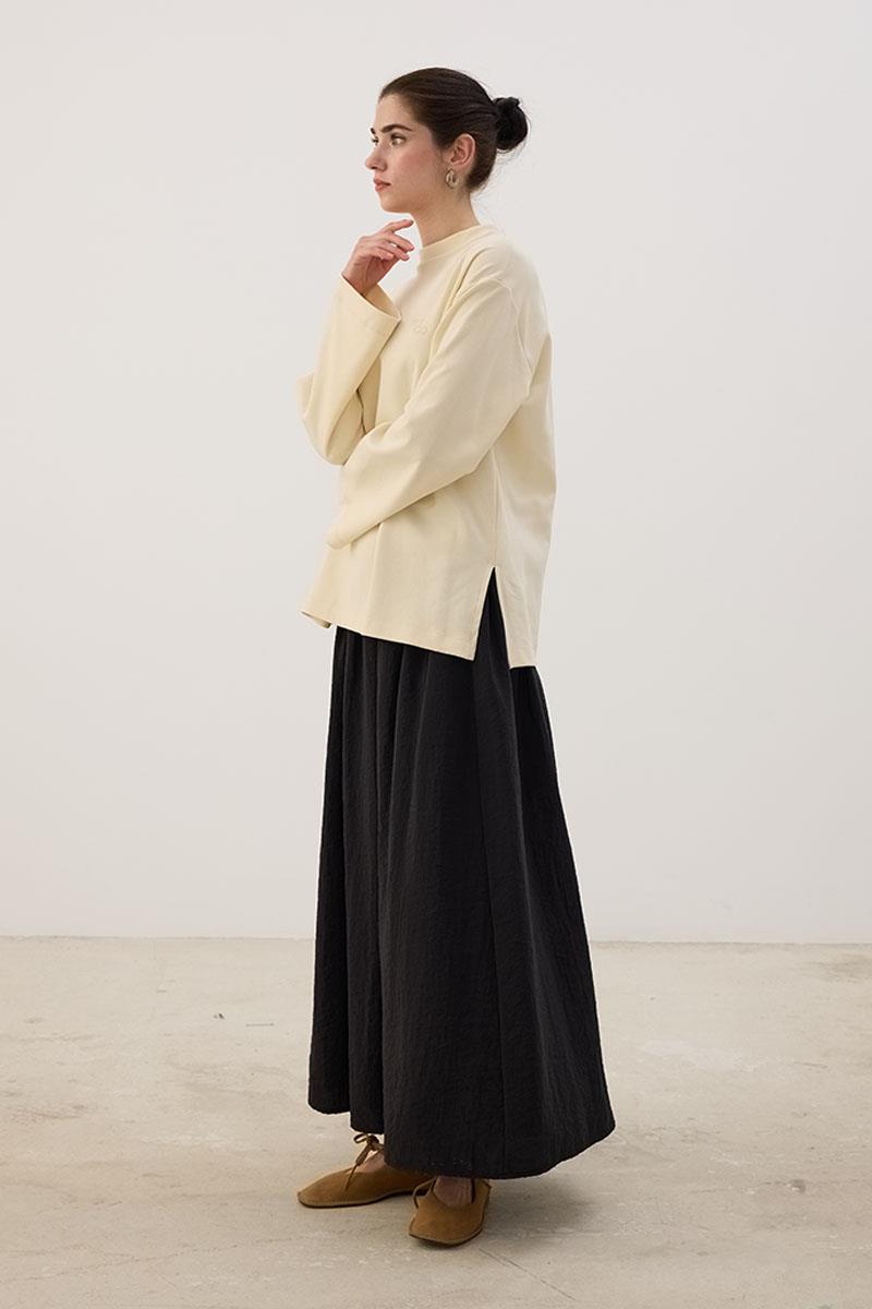 Nakışlı Sweatshirt Krem