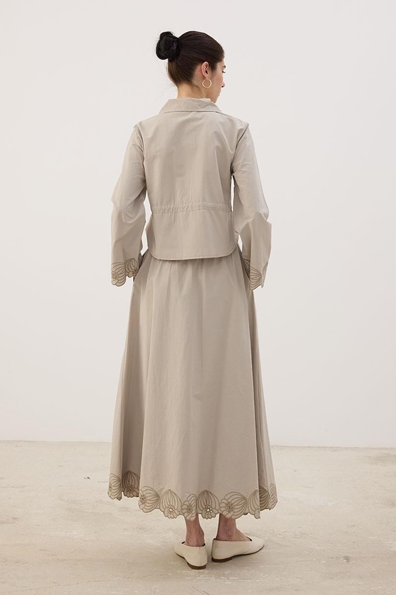 Nakışlı Taş Ceket Etek Takım