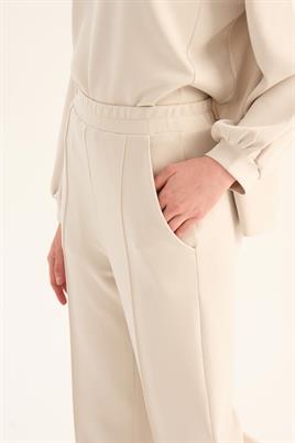 Önü Dikişli Eşofman Altı Taş