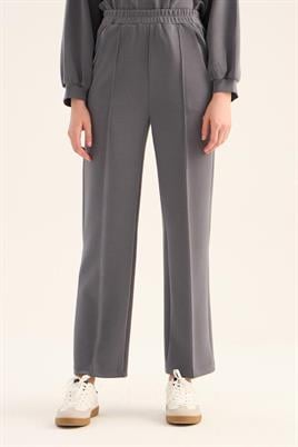 Önü Dikişli Eşofman Altı Koyu Gri