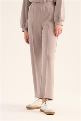 Önü Dikişli Eşofman Altı Vizon