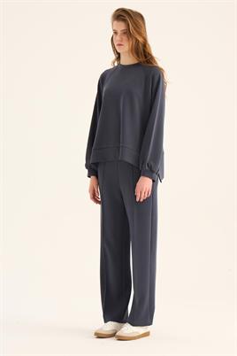 Önü Dikişli Eşofman Altı Lacivert