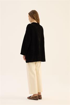 Örgü Kimono Siyah