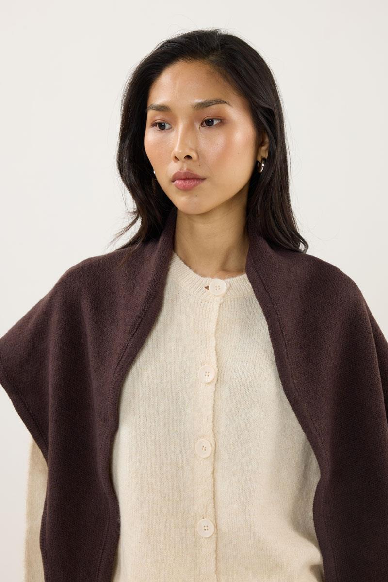 Örme Triko Atkı Acı kahve