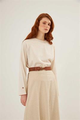 Oval Tokalı Kemer Taba