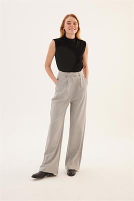 Palazzo Pantolon Açık Gri
