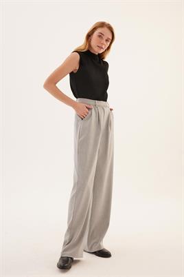 Palazzo Pantolon Açık Gri