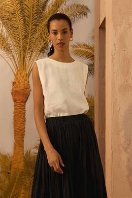 Pamuk Vual Crush Etek Siyah