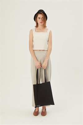 Pamuklu Shopper Çanta Siyah