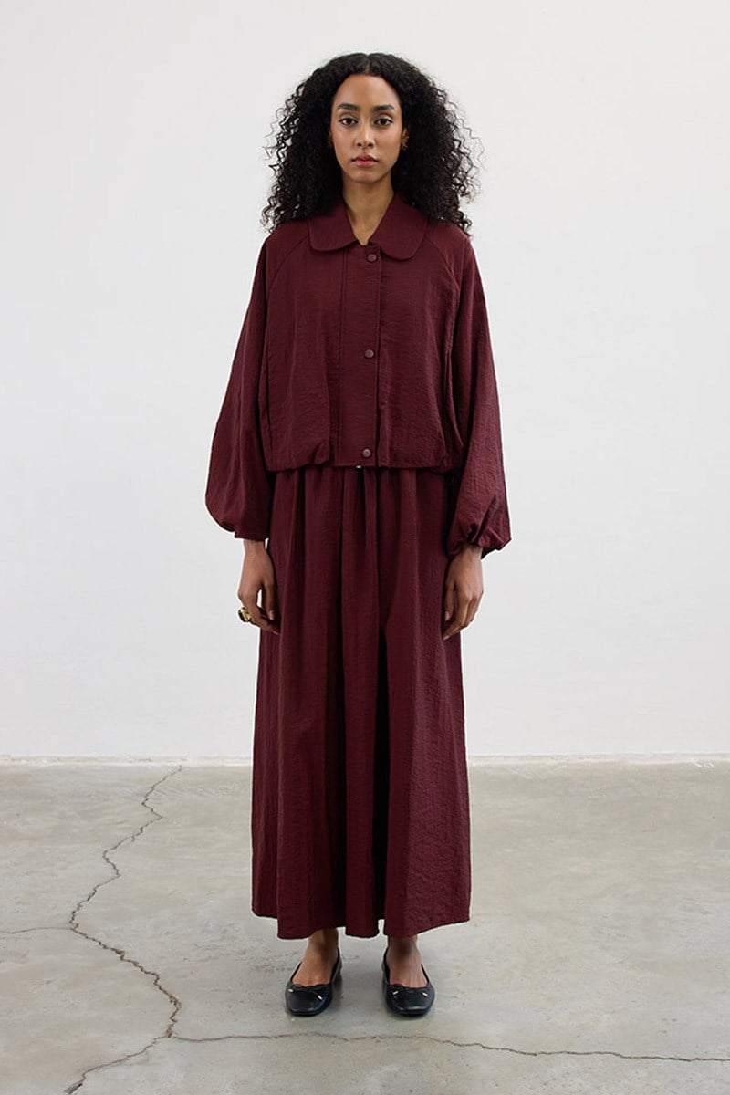 Paraşüt Bomber Ceket Bordo