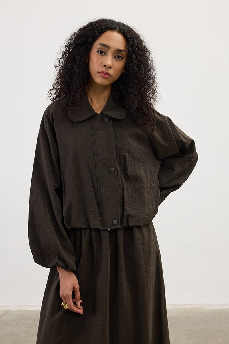 Paraşüt Bomber Ceket Koyu kahve