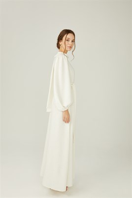 Parıltılı Elbise Ekru