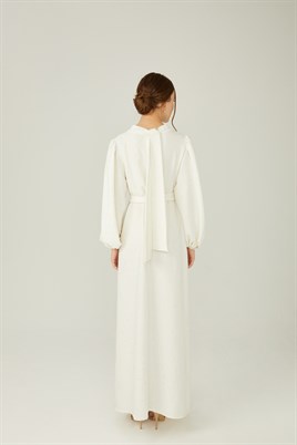 Parıltılı Elbise Ekru