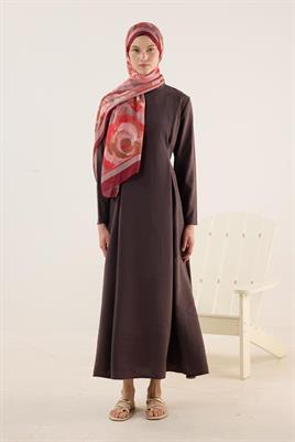 Pastel Çiçek Desenli Şal Bordo-Vizon