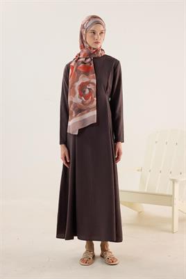 Pastel Çiçek Desenli Şal Sütlükahve