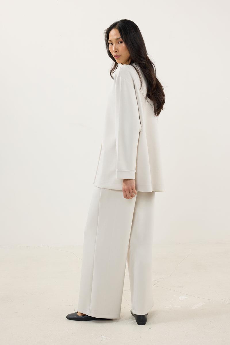 Pat Detaylı Modal Sweatshirt Taş