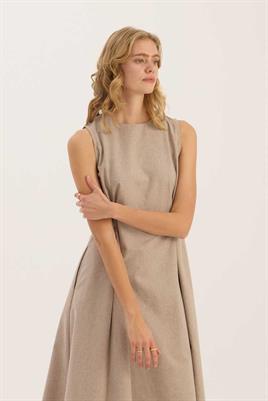 Pile Detaylı Jile Bej