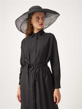 Pileli Uzun Tunik Siyah