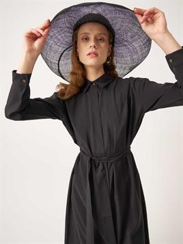 Pileli Uzun Tunik Siyah